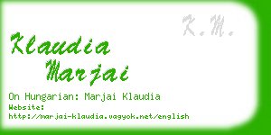 klaudia marjai business card